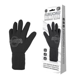 Fukuoku Vibrating Five Finger Massage Glove Left Hand BondageBox UK