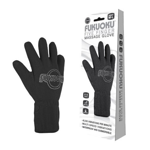 Fukuoku Vibrating Five Finger Massage Glove Right Hand BondageBox UK