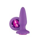 Glams Silicone Rainbow Gem Butt Plug Purple BondageBox UK
