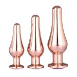 Gleaming Butt Plug Set Rose Gold BondageBox UK