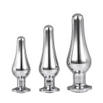 Gleaming Butt Plug Set Silver BondageBox UK