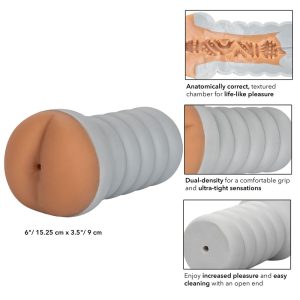 Gripper Ribbed Tight Ass Brown Masturbator BondageBox UK