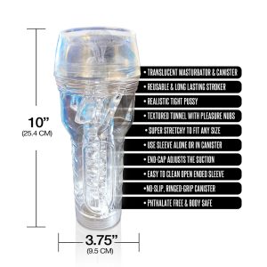 Happy Ending MSTR B8 Clear Pusssy Stroker Masturbator BondageBox UK