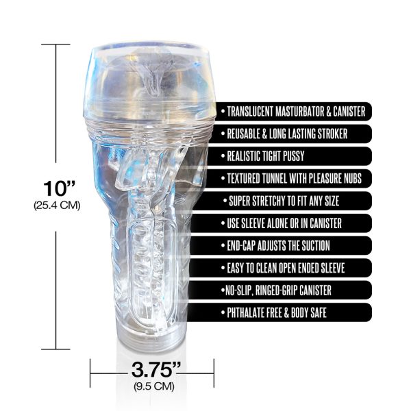 Happy Ending MSTR B8 Clear Pusssy Stroker Masturbator BondageBox UK