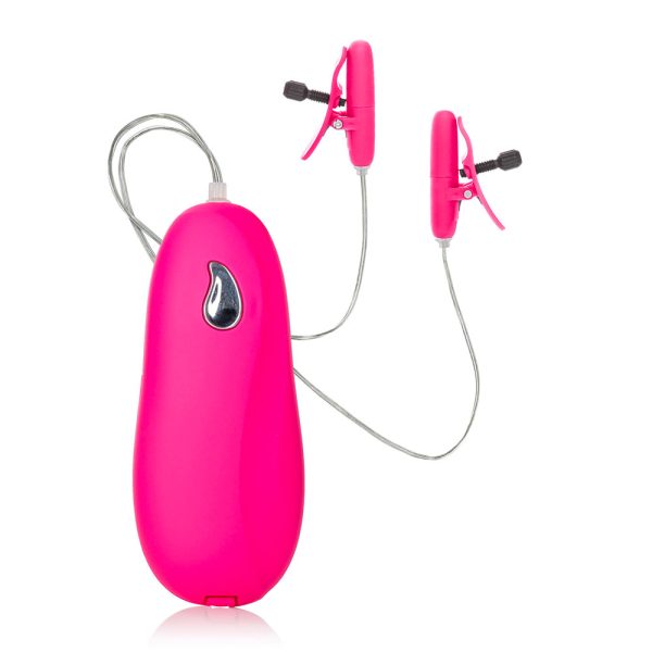 Heated Vibrating Nipple Teasers Pink BondageBox UK