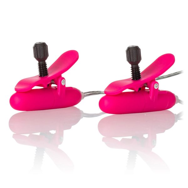 Heated Vibrating Nipple Teasers Pink BondageBox UK
