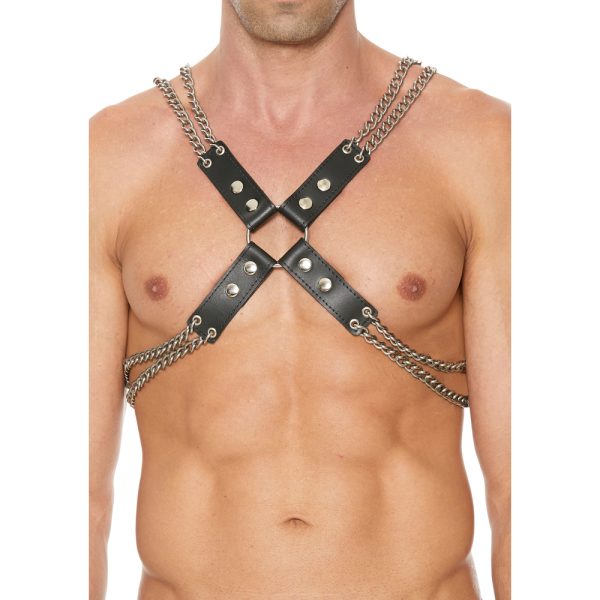 Heavy Duty Leather And Chain Body Harness BondageBox UK
