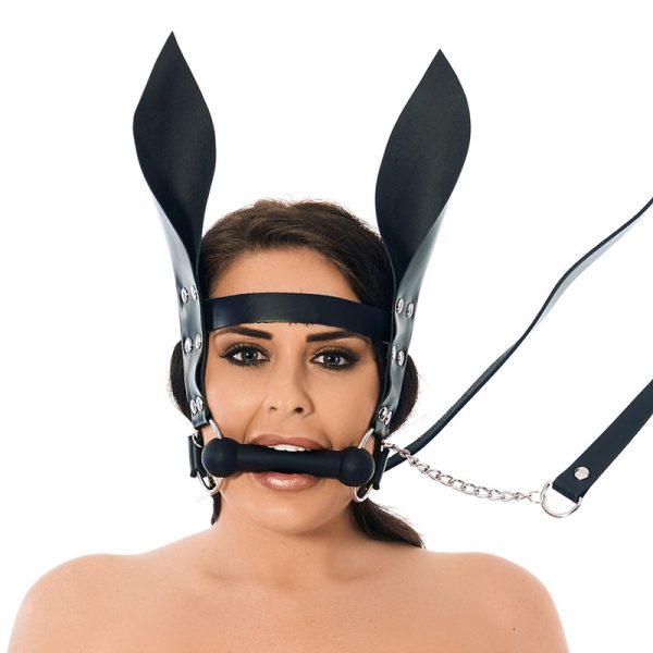 Horsebit Mouth Gag With Reins And Ears BondageBox UK