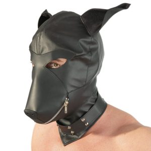 Imitation Leather Dog Mask BondageBox UK