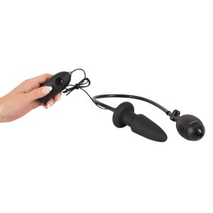 Inflatable And Vibrating Silicone Butt Plug BondageBox UK