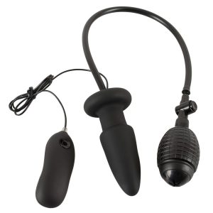 Inflatable And Vibrating Silicone Butt Plug BondageBox UK