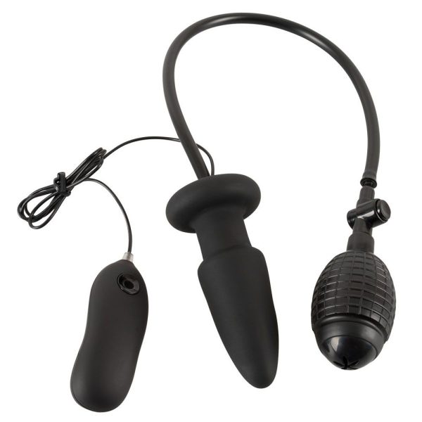 Inflatable And Vibrating Silicone Butt Plug BondageBox UK