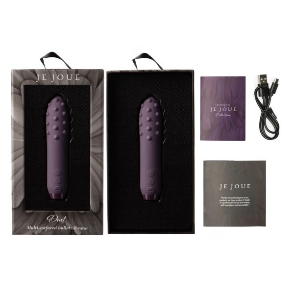 Je Joue Duet Multi Surfaced Bullet Vibrator Purple BondageBox UK