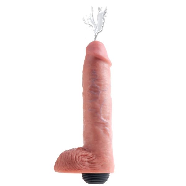King Cock 11 Inch Squirting Cock With Balls Flesh BondageBox UK