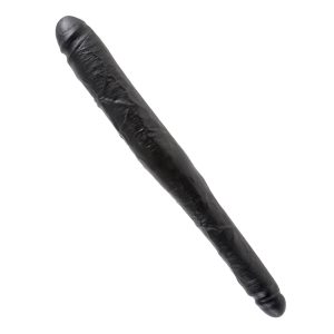 King Cock 16 Inch Tapered Double Dildo Black BondageBox UK