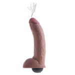 King Cock 9 Inch Squirting Cock With Balls Brown BondageBox UK