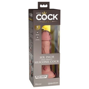King Cock Elite 6 Inch Dual Density Dildo Caramel BondageBox UK