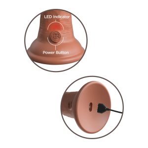 King Cock Elite 6 Inch Dual Density Vibrating Cock Flesh Brown BondageBox UK