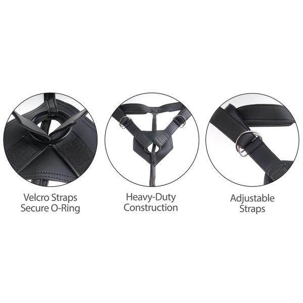 King Cock Strap On Harness 7inch Uncut Cock BondageBox UK