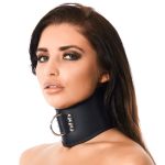 Leather Collar With Padlock BondageBox UK