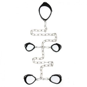 Leather Female Hand And Foot Cuffs BondageBox UK