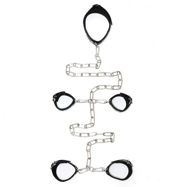 Leather Female Hand And Foot Cuffs BondageBox UK