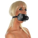 Leather Gag With Urine Tube BondageBox UK