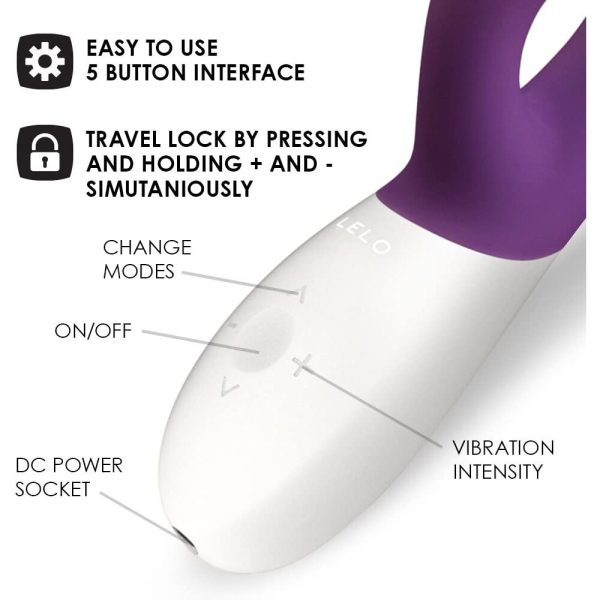 Lelo Ina Wave 2 Luxury Rechargeable Vibe Plum BondageBox UK