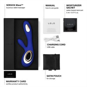 Lelo Soraya Wave Dual Action Vibrator Midnight Blue BondageBox UK