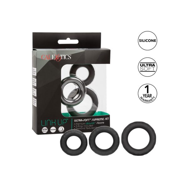 Link Up Ultra Soft Supreme Cock Ring Set BondageBox UK