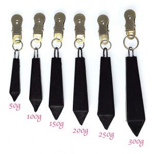 Long Nipple Clamps With Weight 50g BondageBox UK