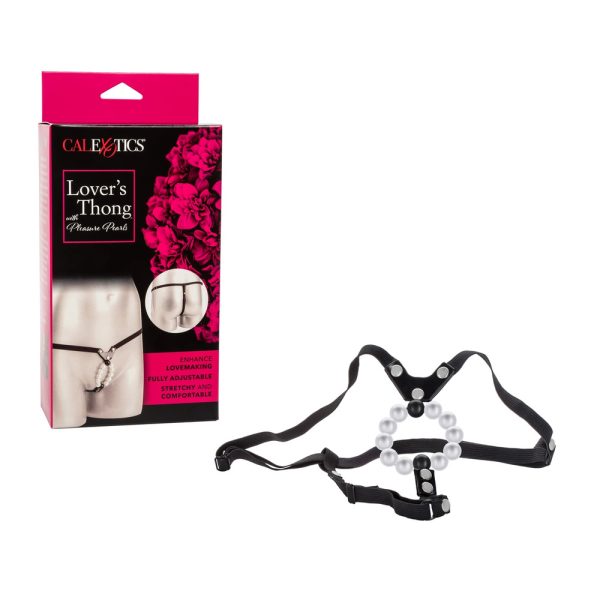 Lovers Thong With Pleasure Pearls BondageBox UK