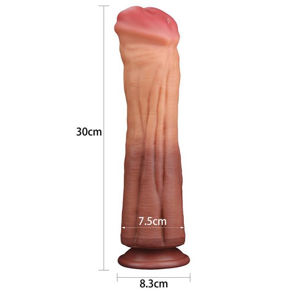 Lovetoy 12 Inch Dual Layered Silicone Horse Cock BondageBox UK