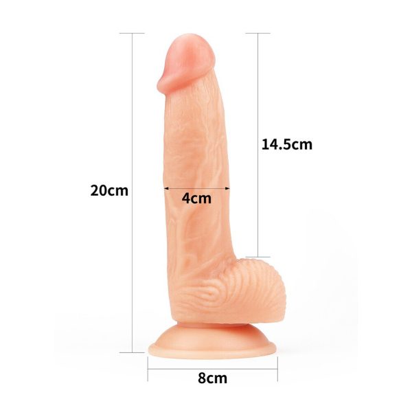 Lovetoy 8 Inch The Ultra Soft Dude Dildo BondageBox UK