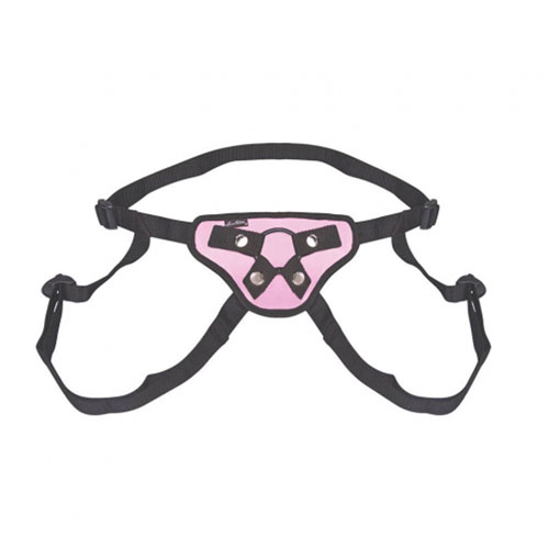 Lux Fetish Pretty In Pink Strap On Harness BondageBox UK