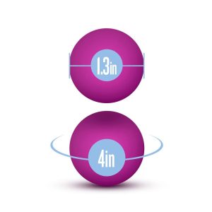 Luxe Pink Double O Kegel Balls Weighted 1.3 Ounce BondageBox UK