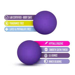 Luxe Purple Double O Kegel Balls Weighted 0.8 Ounce BondageBox UK
