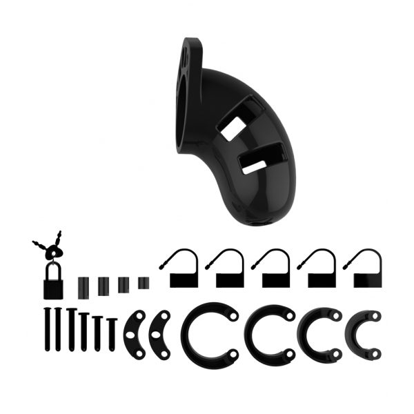 Man Cage 01 Male 3.5 Inch Black Chastity Cage BondageBox UK