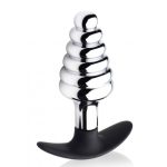 Master Series Dark Hive Metal And Silicone Ribbed Anal Plug BondageBox UK
