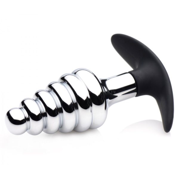 Master Series Dark Hive Metal And Silicone Ribbed Anal Plug BondageBox UK