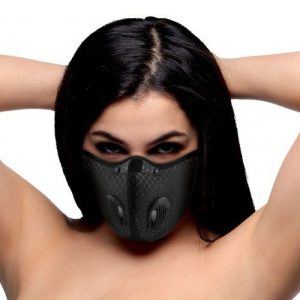 Master Series Quarantined Black Fashion Face Mask BondageBox UK