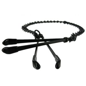 Master Series Reign Noir Black Nipple Tweezer Clamps BondageBox UK