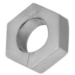 Master Series Silver Hex Heavy Duty Cock Ring and Ball Stretcher BondageBox UK