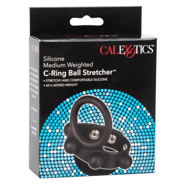 Medium Weighted Penis Ring and Ball Stretcher BondageBox UK