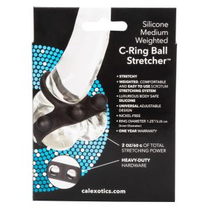 Medium Weighted Penis Ring and Ball Stretcher BondageBox UK