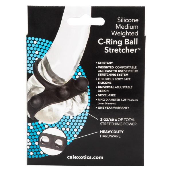 Medium Weighted Penis Ring and Ball Stretcher BondageBox UK
