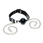 Mouth Gag And Nipple Chain BondageBox UK
