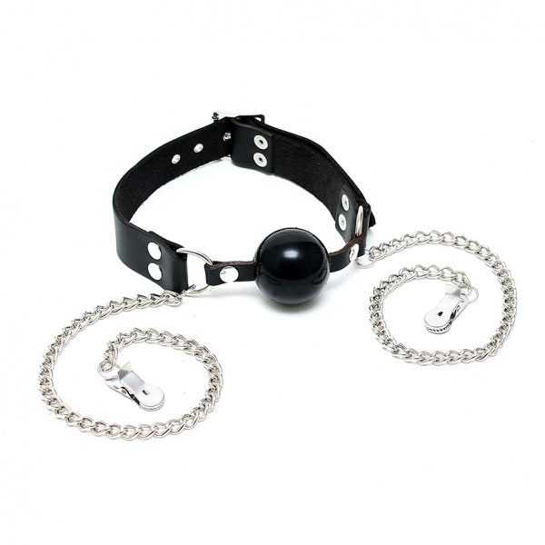 Mouth Gag And Nipple Chain BondageBox UK