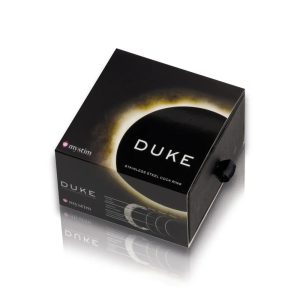 MyStim Duke Stainless Steel Polished Cock Ring BondageBox UK