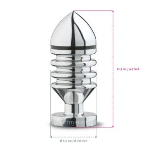 MyStim Hector Helix Large Aluminium Butt Plug BondageBox UK